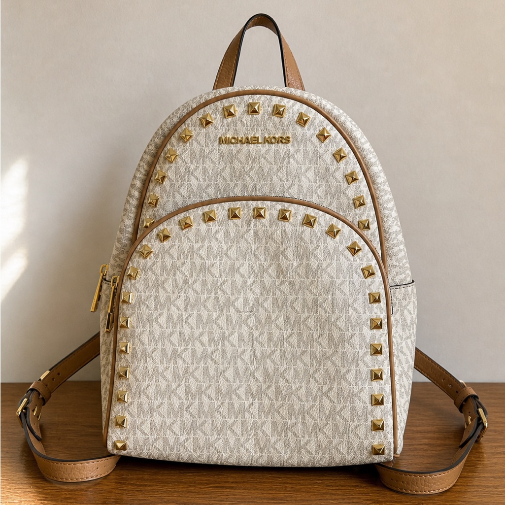 Michael Kors Vanilla Studded Backpack